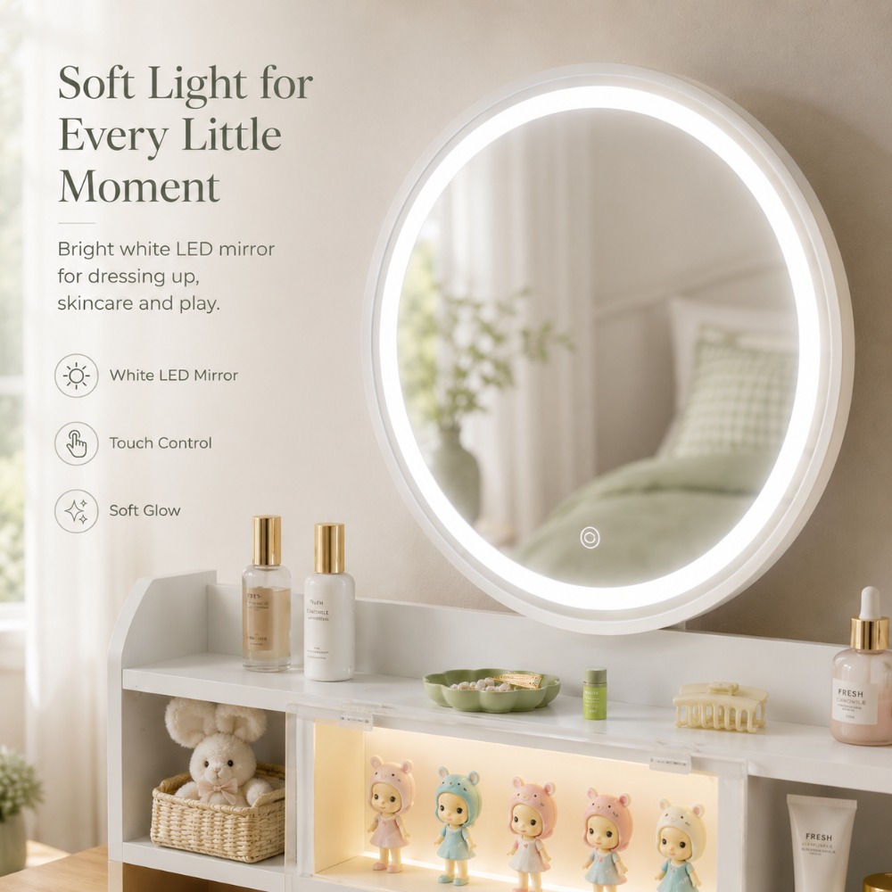 Perfect Gift for Her, Round Wo - đánh giá và giá Beauty Makeup Vanity Set