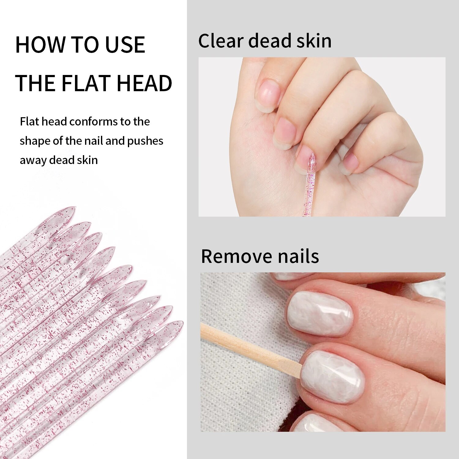 50 Pcs Nail Cuticle Pusher Cry - đánh giá và giá Contour Palette Stick
