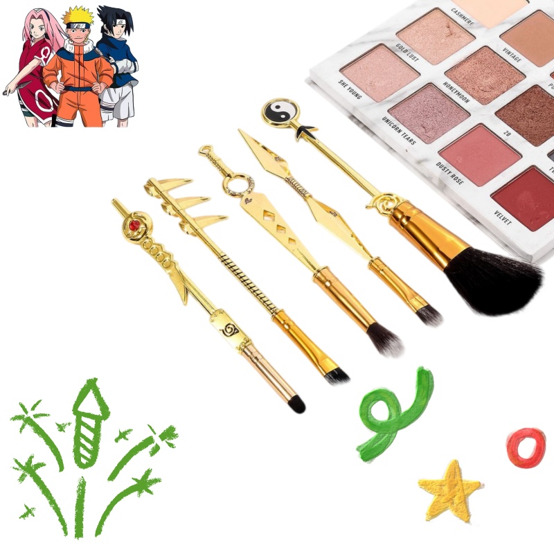 Naruto Anime Makeup Brush 5-Pi - đánh giá và giá Beauty No Makeup